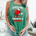 Boys Valentines Baseball Drip Icecream Stealing Hearts Kids Comfort Colors Tank Top Violet