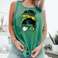 Brazil Baseball Mom Messy Bun Comfort Colors Tank Top Violet Brazil Baseball Mom Messy Bun Comfort Colors Tank Top Violet
