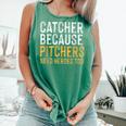 Catcher Because Pitchers Need Heroes Too Baseball Team Comfort Colors Tank Top Violet Catcher Because Pitchers Need Heroes Too Baseball Team Comfort Colors Tank Top Violet