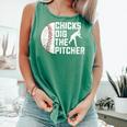 Chicks Dig The Pitcher Baseball Comfort Colors Tank Top Violet Chicks Dig The Pitcher Baseball Comfort Colors Tank Top Violet