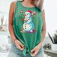 Christmas Baseball Snowman Drip For Boys Men Girls Women Comfort Colors Tank Top Violet