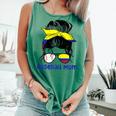 Colombia Baseball Mom Messy Bun Comfort Colors Tank Top Violet