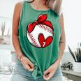 Custom Baseball Mom Number 7 Heart For Mom Mommy Comfort Colors Tank Top Violet