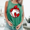 Custom Baseball Mom Number 8 Heart For Mom Mommy Raglan Baseball Tee Comfort Colors Tank Top Violet