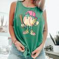 Cute Baseball Ice Cream Drip For Girls & Boys 2 Sides Comfort Colors Tank Top Violet