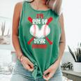 Cute Baseball Mom Out Of Your League Mommy Sports Players Comfort Colors Tank Top Violet