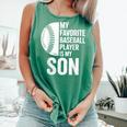 Cute Favorite Baseball Player Is My Son Women Men Comfort Colors Tank Top Violet