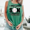 I Don't Care If My Son Is Embarrassed Baseball Mom Comfort Colors Tank Top Violet