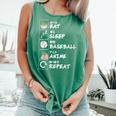 Eat Sleep Baseball Anime Repeat Japanese Otaku Comfort Colors Tank Top Violet
