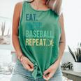 Eat Sleep Baseball Repeat Baseball Player Baseball Comfort Colors Tank Top Violet