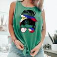 Filipina Baseball Mom Philippines Flag Baseball Girl Comfort Colors Tank Top Violet