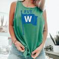 Fly The W Chicago Baseball Winning Flag Distressed Premium Tri-Blend Comfort Colors Tank Top Violet