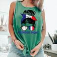 French Baseball Mom France Messy Bun Comfort Colors Tank Top Violet French Baseball Mom France Messy Bun Comfort Colors Tank Top Violet