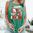 Happy 100 Days Of School Baseball Football PE Teacher Comfort Colors Tank Top Violet