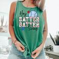 Hey Batter Batter Swing Graphic For Baseball Moms Comfort Colors Tank Top Violet Hey Batter Batter Swing Graphic For Baseball Moms Comfort Colors Tank Top Violet