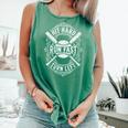 Hit Hard Run Fast Turn Left Baseball Player Fans Premium Tri-Blend Comfort Colors Tank Top Violet
