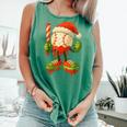 Ice Cream Drip Baseball Christmas Baseball Drip Candy Cane Comfort Colors Tank Top Violet