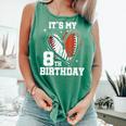 It's My 8th Birthday Baseball Football Heart 8 Year Old Comfort Colors Tank Top Violet It's My 8th Birthday Baseball Football Heart 8 Year Old Comfort Colors Tank Top Violet
