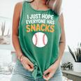 I Just Hope Everyone Has Snacks Baseball Game Day Fan Comfort Colors Tank Top Violet I Just Hope Everyone Has Snacks Baseball Game Day Fan Comfort Colors Tank Top Violet