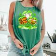 Kids St Patricks Day Shamrock Basketball Baseball Football Comfort Colors Tank Top Violet