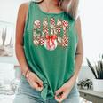 Leopard Checkered Game Day Baseball Coquette Bow Women Girls Comfort Colors Tank Top Violet Leopard Checkered Game Day Baseball Coquette Bow Women Girls Comfort Colors Tank Top Violet
