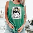 Leopard Messy Bun Mom Mother's Day Baseball Mommy Comfort Colors Tank Top Violet Leopard Messy Bun Mom Mother's Day Baseball Mommy Comfort Colors Tank Top Violet
