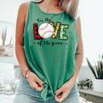 For The Love Of The Game Day Baseball Mom Cheering Lovers Comfort Colors Tank Top Violet