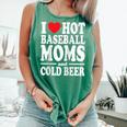 I Love Heart Hot Baseball Moms And Cold Beer Raglan Baseball Tee Comfort Colors Tank Top Violet