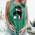 Mexico Baseball Mom Messy Bun Comfort Colors Tank Top Violet
