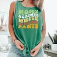 Moms Against Baseball Pants Retro Baseball Mom Comfort Colors Tank Top Violet