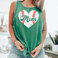 Mother's Day Distressed Heart Baseball Mom Mama Sport Fan Comfort Colors Tank Top Violet