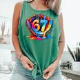 Number 67 Baseball Glove Ice Cream Drip Six Seven Meme Comfort Colors Tank Top Violet