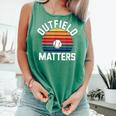 Outfield Matters Baseball Outfielder Athlete Sports Comfort Colors Tank Top Violet