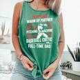 Part Time Warm Up Partner Pitching Baseball Full Time Dad Comfort Colors Tank Top Violet