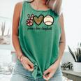 Peace Love Baseball Mom Leopard Print Cheetah Pattern Comfort Colors Tank Top Violet Peace Love Baseball Mom Leopard Print Cheetah Pattern Comfort Colors Tank Top Violet