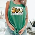 Peace Love Baseball Mom Leopard Print Mother's Day Comfort Colors Tank Top Violet