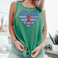 Primitive Patriotic American Baseball Mom Softball Dingers Comfort Colors Tank Top Violet
