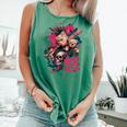 Punk Girl With Anger Kanji And Baseball Bat Comfort Colors Tank Top Violet Punk Girl With Anger Kanji And Baseball Bat Comfort Colors Tank Top Violet