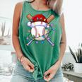 Santa Sports Christmas Baseball Player Comfort Colors Tank Top Violet Santa Sports Christmas Baseball Player Comfort Colors Tank Top Violet