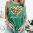 Softball Baseball Mom Valentine Leopard Heart Mother's Day Comfort Colors Tank Top Violet