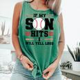 If My Son Hits I Will Yell Loud Baseball Mom Comfort Colors Tank Top Violet
