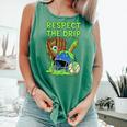 Spooky Zombie Respect The Drip Baseball Halloween Comfort Colors Tank Top Violet