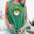 St Patricks Day Baseball Drip Ice Cream Baseball Home Plate Comfort Colors Tank Top Violet