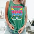 I Survived 100 Days Of School Baseball Cream Drip Boys Comfort Colors Tank Top Violet