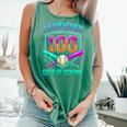 I Survived 100 Days Of School Baseball Drip Comfort Colors Tank Top Violet