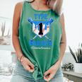 T1D Warrior Baseball Drip Diabetes Awareness Blue Ribbon Comfort Colors Tank Top Violet