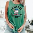 I Teach Kids To Hit And Steal Baseball Softball Coach Comfort Colors Tank Top Violet