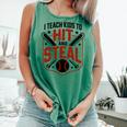 I Teach Kids To Hit And Steal Baseball Softball Coach Premium Tri-Blend Comfort Colors Tank Top Violet I Teach Kids To Hit And Steal Baseball Softball Coach Premium Tri-Blend Comfort Colors Tank Top Violet
