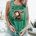 Never Underestimate Old Man Plays Baseball In His Seventies Comfort Colors Tank Top Violet