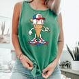 USA Patriotic Baseball Ice Cream Cone Freedom Comfort Colors Tank Top Violet